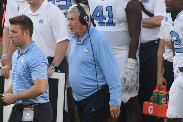 UNC football head coach Mack Brown
